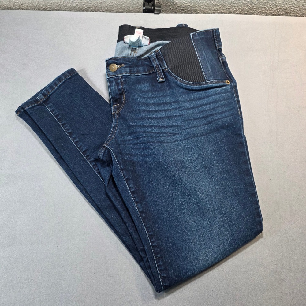 Isabel Maternity Ingrid & Isabel Skinny Jeans Dark Wash Blue Size 6/28R Low Rise